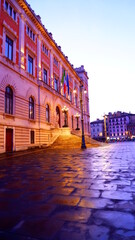 Old courtyard in Rome, Italy