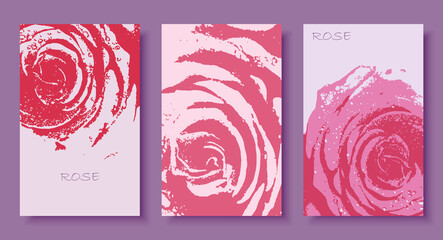 Set Card Flower Rose