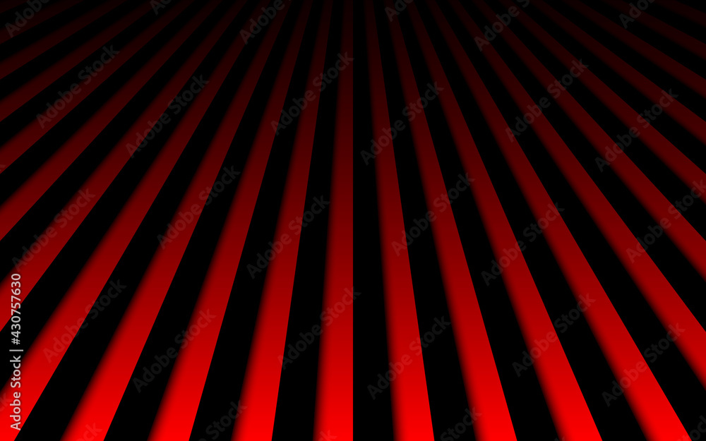 Wall mural abstract metal background with black and red vertical lines. parallel lines and strips. vector illus
