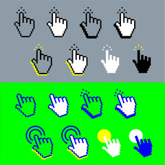 Fototapeta premium Pointed hand finger Mouse Icon Click Button
