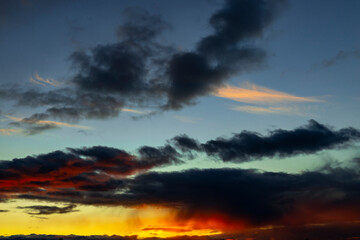 sunset in the mountains