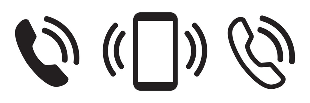 Phone icon set. Call sign. Chat vector icons. Simple web button. Mobile phone in flat style. Cell phone. Collection vector elements. 