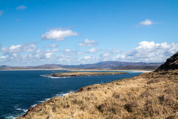 Fototapeta na wymiar Portnoo, Narin and Inishkee seen from Dunmore head - County Donegal, Ireland