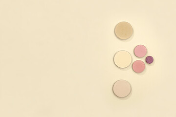 Cosmetic brushes and free space for your decoration 