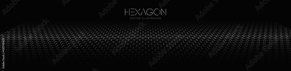 Aufkleber hexagon wave vector template. modern 3d graphic geometric background. digital technology web flow ab
