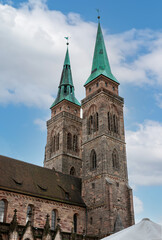 Fototapeta na wymiar St. Sebaldus Church is a medieval church in Nuremberg, Germany