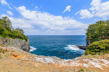 春の七ツ釜園地　佐賀県唐津市　Nanatsugama in spring Saga-ken Karatsu city
