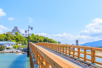 唐津城と城内橋　佐賀県唐津市　Karatsu Castle and Jounai bridge Saga-ken Karatsu city