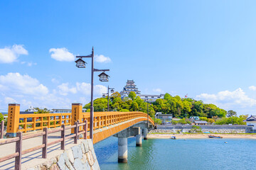 唐津城と城内橋　佐賀県唐津市　Karatsu Castle and Jounai bridge Saga-ken Karatsu city