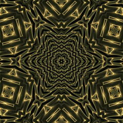3d effect - abstract golden hexagonal pattern