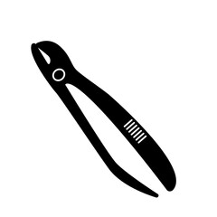 simple illustration of Professional dental forceps dental examination tool, tool on white background.