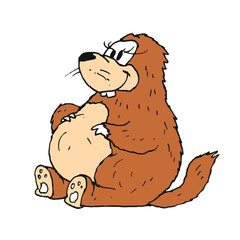 Marmot Alps animal (comic, illustration)