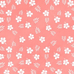 Hand drawn wallpaper of hibiscus 