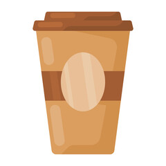 coffee cup espresso single isolated icon with flat style