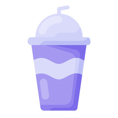 ice juice cream single isolated icon with flat style