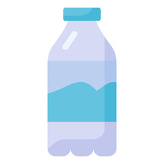 water mineral bottle single isolated icon with flat style