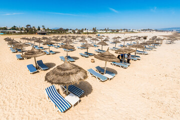 Tunisia sunny beach in northern Africa