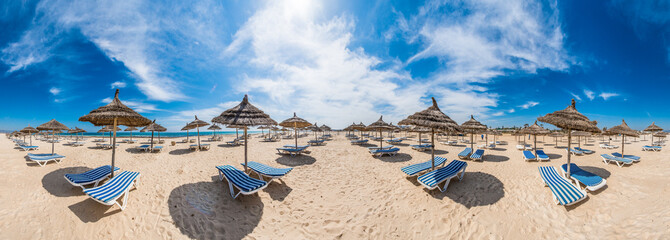 Tunisia sunny beach in northern Africa