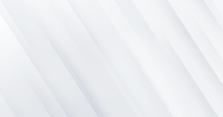 Elegant light grey white seamless looped background. Diagonal white stripes animation. Digital minimal geometric 3d BG. Technology metallic line. Premium luxury design template. Animated soft pattern  - Powered by Adobe