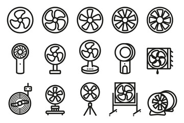 Various types of fans used in household to industrial.