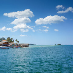 The Thai island of Koh Lanta. Village by the sea in the Tropics.