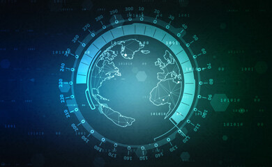 2d illustration world map abstract background
