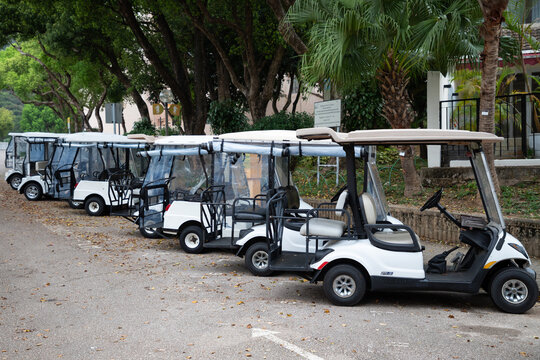 27 2 2021 golf cart in discovery bay, Lautau island, hong kong