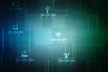 Digital Abstract technology background,2d illustration