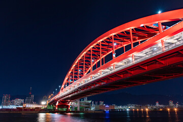 Naklejka premium 夜の神戸大橋