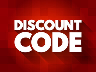 Discount Code text quote, concept background