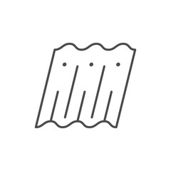 Wavy roof slate line icon