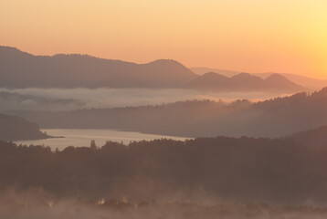 Morning in the Bieszczady Mountains, Jezioro Solińskie
