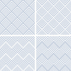 Set of seamless geometric herringbone and zigzag patterns.