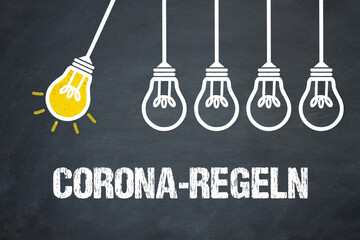 Fototapeta premium Corona-Regeln