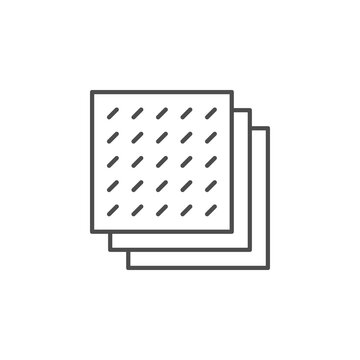Multilayered structure line outline icon