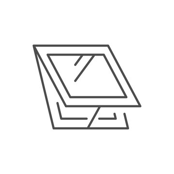 Roof window line outline icon