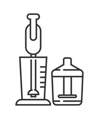 Mixer, blender pixel perfect icon vector. Kitchen small appliances line sign. Household tools symbol for app, web.