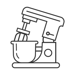 Mixer, blender pixel perfect icon vector. Kitchen small appliances line sign. Household tools symbol for app, web.