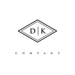 initial DK logo design vector