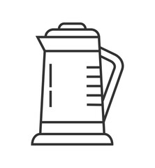 Kettle, electric tea pot pixel perfect icon vector. Kitchen small appliances line sign. Household tools symbol for app, web.