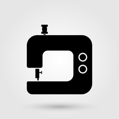 Electric sewing machine. Sewing equipment symbol.