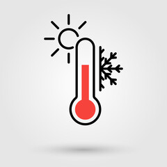 Weather temperature icon. Weather conditions concept.