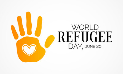 Obraz premium World Refugee day is observed every year on June 20, they are person who has been forced to leave their country in order to escape war, persecution, or natural disaster. Vector illustration.