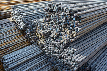 Close-up of steel bars