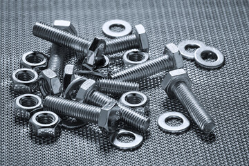 Many bolts, nuts and washers