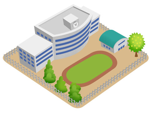 スマートシティを構成する建物のイラスト　バリエーション有り