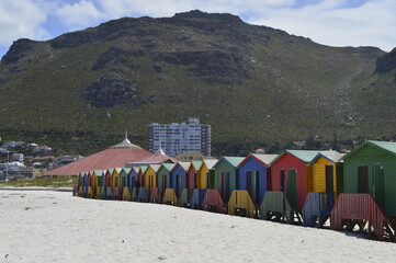 Naklejka premium The colors of Muizenberg beach