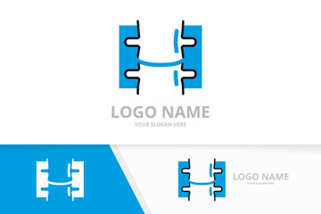 Spine logo design template. Spinal diagnostic center logotype design.
