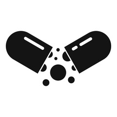 Digestion capsule icon, simple style