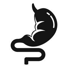 Human stomach icon, simple style